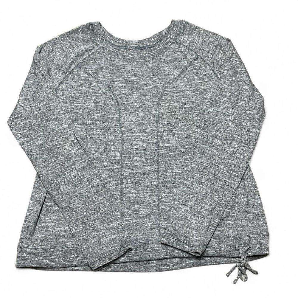 Woman's Lucy Tech Gray Athletic Workout Top Long Sleeve Size XL Gym Running